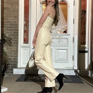 CULTNAKED Cream Ankle Pants